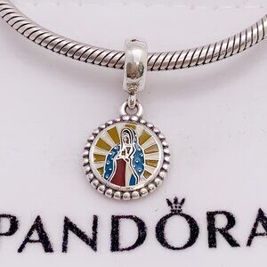 Pandora Virgin Guadalupe Full Body Golden Back qround Charm Pendant